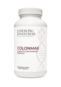 Supplement bottle labeled 'Colonmax' by Sterling Wellness on a white background