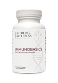 Supplement bottle labeled 'Immunobasics' by Sterling Wellness on a white background